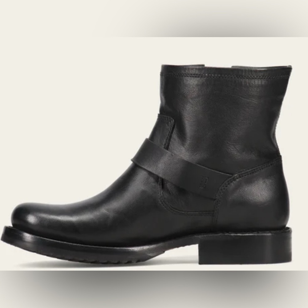 NEW FRYE VERONICA BOOTIE BLACK BUTTERY SOFT GENUINE LEATHER BOOTS SZ 7.5 - Picture 3 of 15
